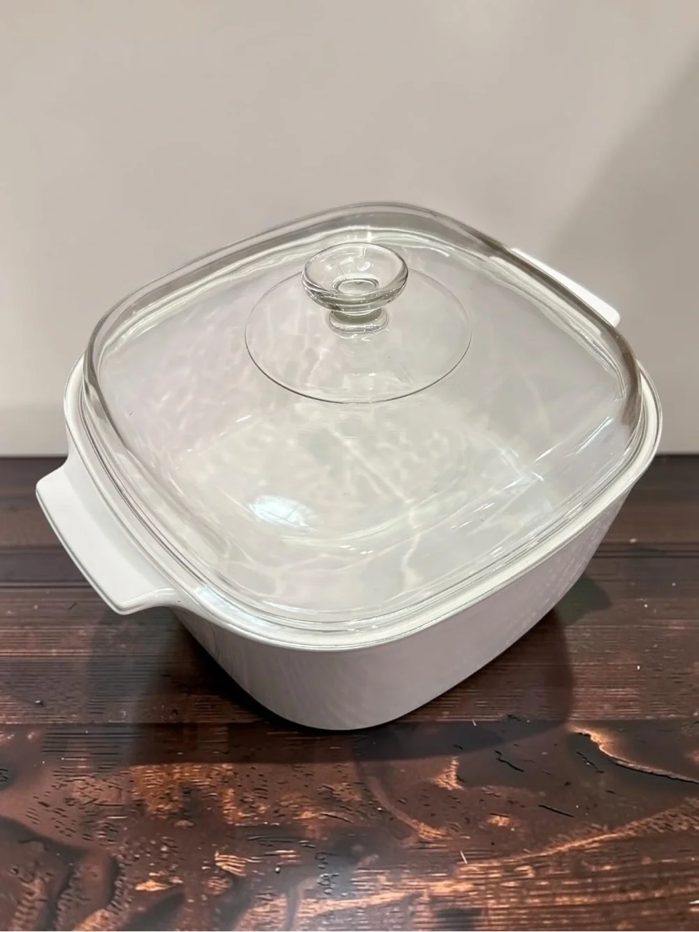 Vintage 5 Qt Corning Ware A‑5‑B All-White Casserole Dish w/ Pyrex Lid A‑12‑C EUC